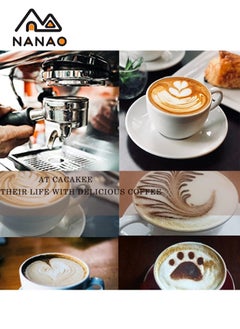 NANAO Stainless Steel Espresso Coffee Milk Frothing Pitcher,Coffee Latte Milk Frothing Jug Black 350ml  - Image 4
