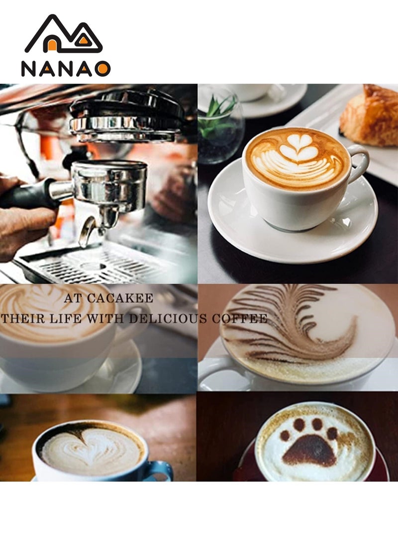 NANAO Stainless Steel Espresso Coffee Milk Frothing Pitcher,Coffee Latte Milk Frothing Jug Black 350ml  - Image 4
