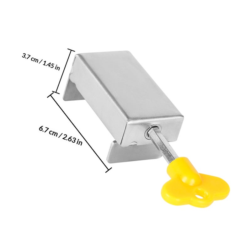Child Proof Sliding Door Locks, Secure Window Safety, Key Operated Mechanism - Image 2