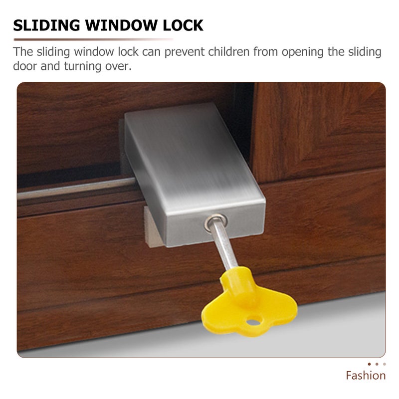 Child Proof Sliding Door Locks, Secure Window Safety, Key Operated Mechanism - Image 5