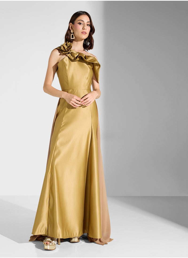 Iyra Drape Shoulder Dress  - Image 4