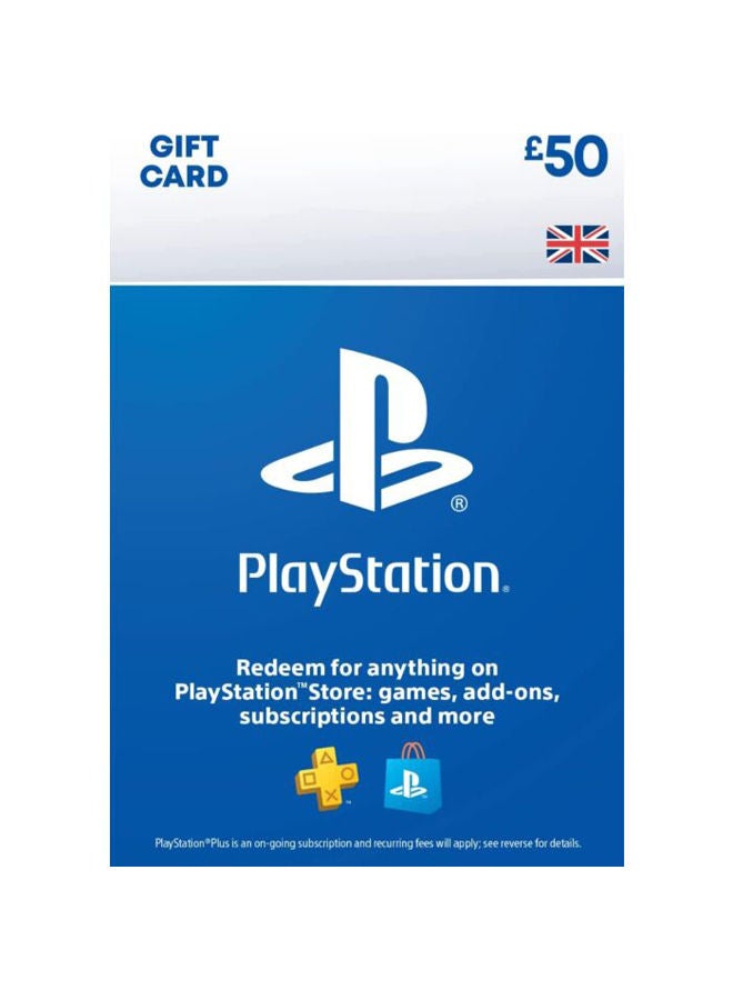 Playstation Store 50 Uk Psn Card Instant Code Gift Card