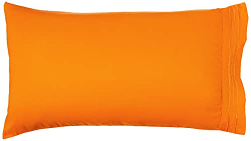 CELINE LINEN Premium 1800 Hotel Quality Wrinkle-Resistant 4-Piece Microfiber Sheet Set - Luxury Ultra Soft and Breathable Bedding 16 Inch Deep Pocket 4PC Sheet Set, King, Orange - Image 4