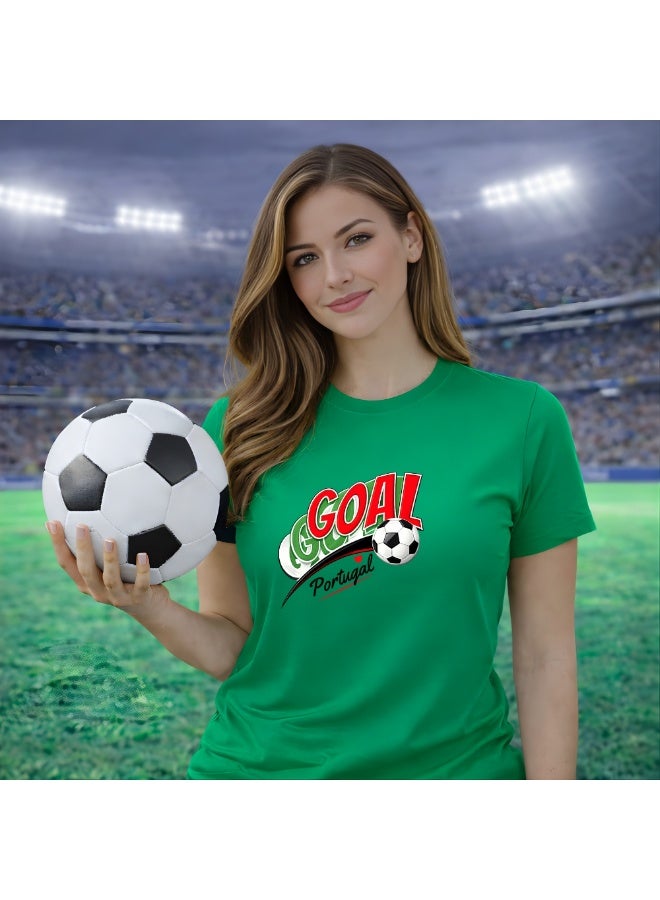 PRINTSHOP4ME Portugal Unisex Adult T-Shirt - Short Sleeve Round Neck Cotton Tshirt for Men and Women - Soft and Comfortable - Gift for Football Fans - Image 5