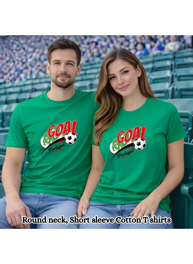 PRINTSHOP4ME Portugal Unisex Adult T-Shirt - Short Sleeve Round Neck Cotton Tshirt for Men and Women - Soft and Comfortable - Gift for Football Fans - Image 4