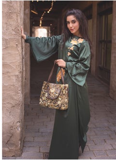 Maple's Embroidered Satin Silk Maxi With Belt  - Image 3