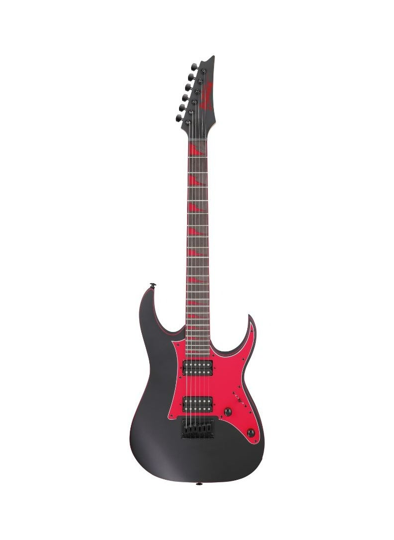 Ibanez Ibanez GRG131DX 6 String Solid Body Electric Guitar – Black Flat  - Image 1