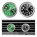 Dickno 2 PCS Stick on Dashboard Car Clock Mini Tiny Analog Quartz Luminous Air Vent Clocks Self Adhesive Automotive Vent Clocks Watch Vehicle Clock for Dashboard Decoration BlackGreen - Image 2