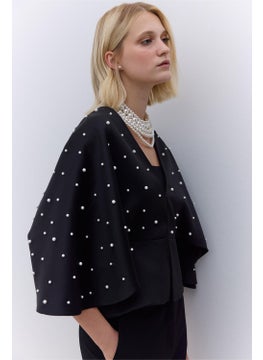 Manuka Pearl Evening Dress Kimono Black  - Image 2