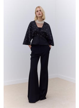 Manuka Pearl Evening Dress Kimono Black  - Image 1
