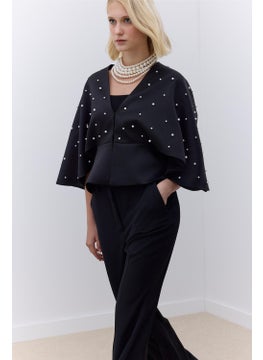Manuka Pearl Evening Dress Kimono Black  - Image 3