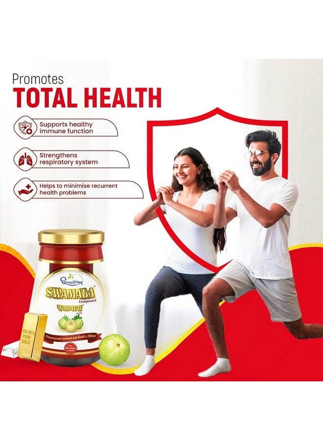 Dhootapapeshwar Swamala Compound Fortified With Pure Gold & Silver | Ayurvedic Supplement for Immune Support, Overall Health, Strengthens Respiratory System, Overcomes Debility | For All Seasons | 1Kg - Image 3