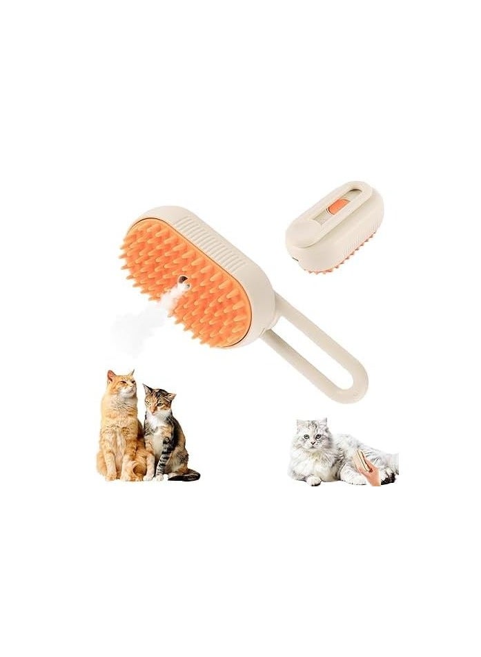 3 in 1 Self Cleaning Steam Pet Hair Brush with Steam Massage Detangler Rechargeable - Image 1