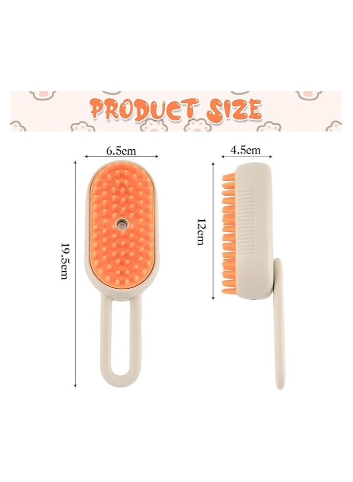 3 in 1 Self Cleaning Steam Pet Hair Brush with Steam Massage Detangler Rechargeable - Image 3