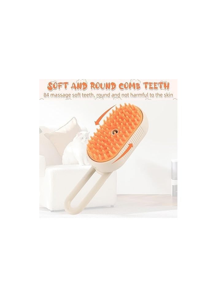 3 in 1 Self Cleaning Steam Pet Hair Brush with Steam Massage Detangler Rechargeable - Image 4