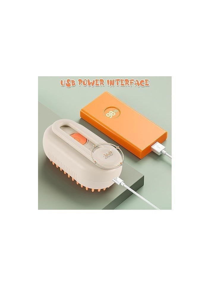 3 in 1 Self Cleaning Steam Pet Hair Brush with Steam Massage Detangler Rechargeable - Image 5