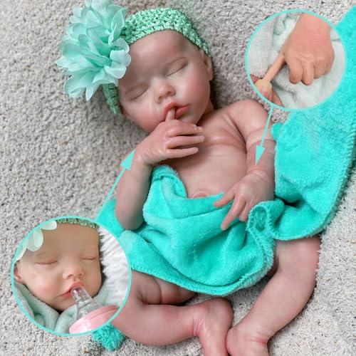 OtardDolls دمى أوتارد الواقعية 18 بوصة دمى أطفال مولودين من السيليكون الناعم قابلة للغسل تشمل الملابس والزجاجات - Image 5