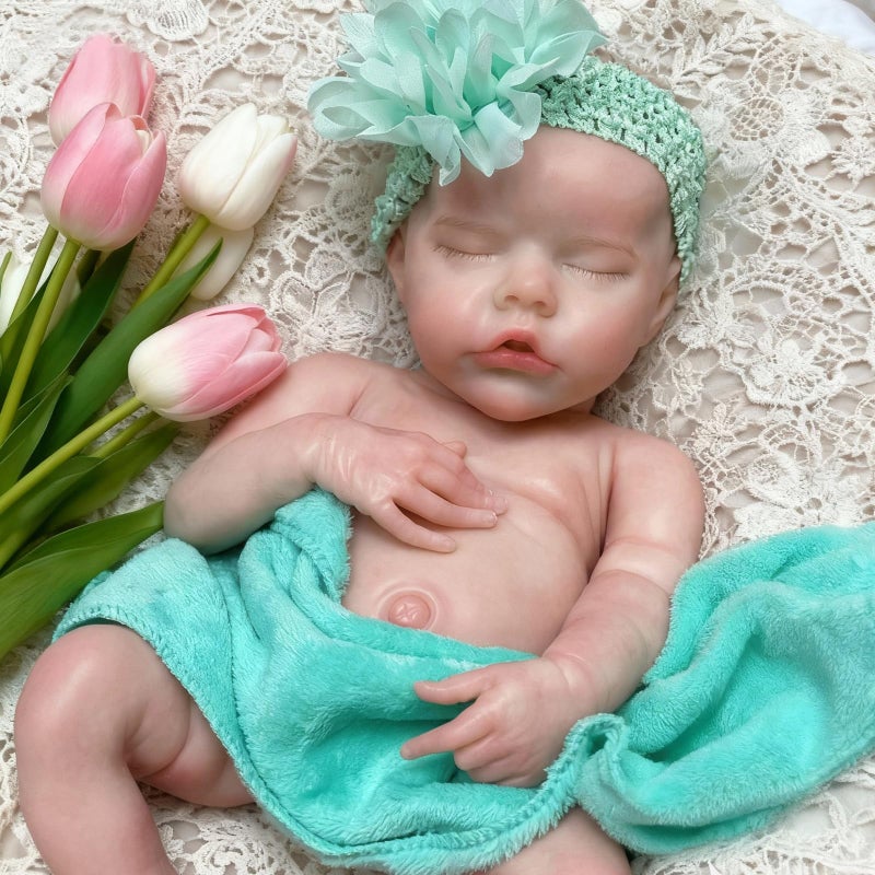 OtardDolls دمى أوتارد الواقعية 18 بوصة دمى أطفال مولودين من السيليكون الناعم قابلة للغسل تشمل الملابس والزجاجات - Image 3