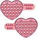 PETBSNVB Pink Heart Shaped Pop Bubble Valentines Fidget Toy with Letters and Numbers Xmas Gift Sensory Toy with Alphabets Kids Birthday Party Classroom Prize Stress Reliever - Image 2