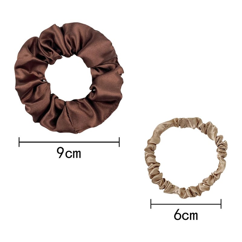 TRKETK 20 Pieces Silk Scrunchies Hair Scrunchies Elastic Soft Headbands Ties Ropes Headbands Scrunchie Scrunchie with Different Color Satin Hair Scrunchies for Women and Girls - Image 2
