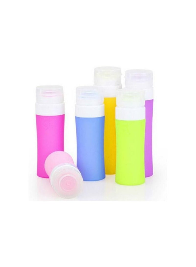 Spaceshoop 3Pcs Leakproof Travel bottles Empty Refillable Silicon Round - Image 1