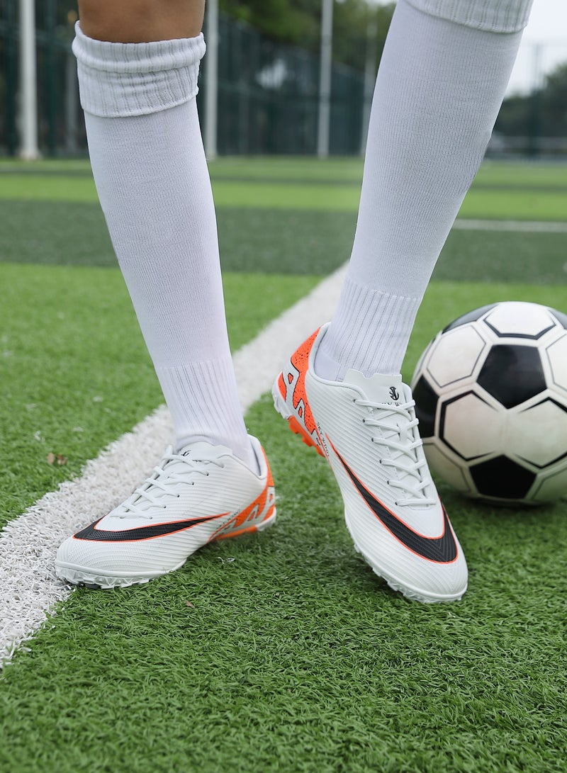 Football Cleats For Men And Women,Indoor Outdoor Low Top Unisex Soccer Shoes Lightweight Shock Resistant Training Boots Professional Turf Shoes Sport Athletic Ground Football Boots