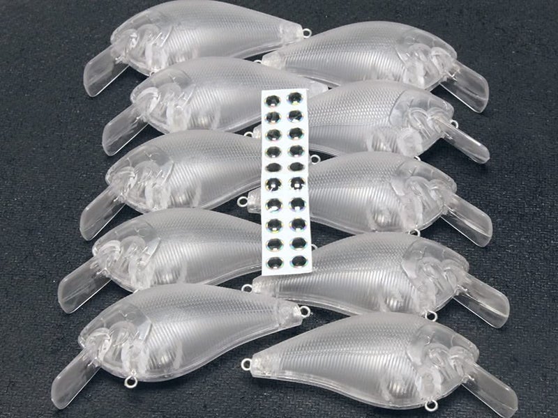 wLure 10 Blank Unpainted Minnow Crankbait Topwater Lipless Jerkbait Fishing Lures (UPHC25P10) - Image 2