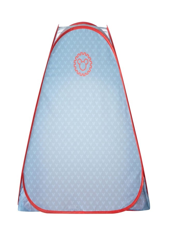 Idea Nuova Disney Mickey Mouse 3 Piece Slumber Set with Kids Indoor Outdoor UPF 30+ Pop Up Play Tent with Pillow and Flashlight - Image 3