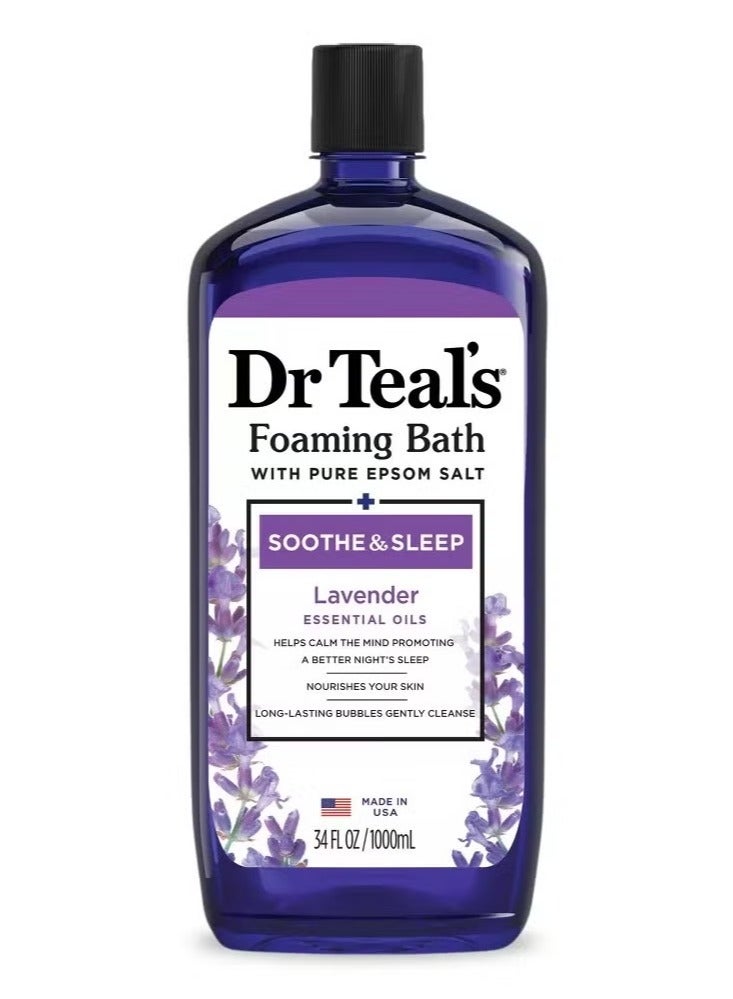 Dr Teal's Foaming Bath With Pure Epsom Salt, Lavender - 1000ml