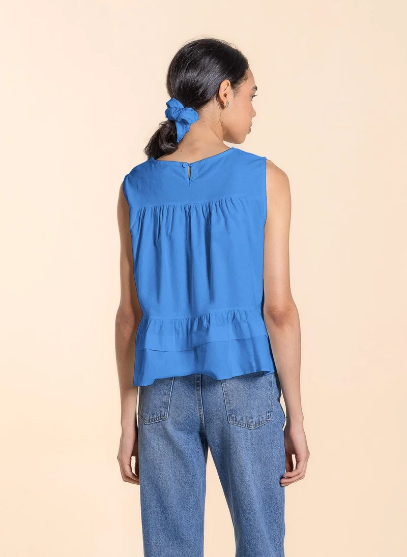 شايبس بلوزة مفصلة مع عصابة رأس