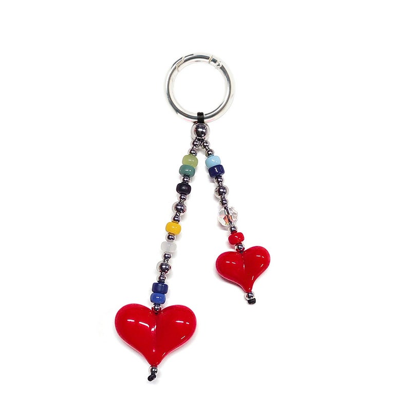 Niche Ins Style Beaded Keychain Love Key Chain Diy Hanging Ornaments Girls Cute Yellow Duck Bag Small Pendant - Image 3