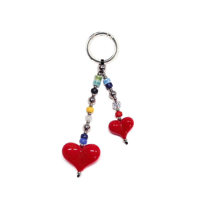 Niche Ins Style Beaded Keychain Love Key Chain Diy Hanging Ornaments Girls Cute Yellow Duck Bag Small Pendant - Image 4