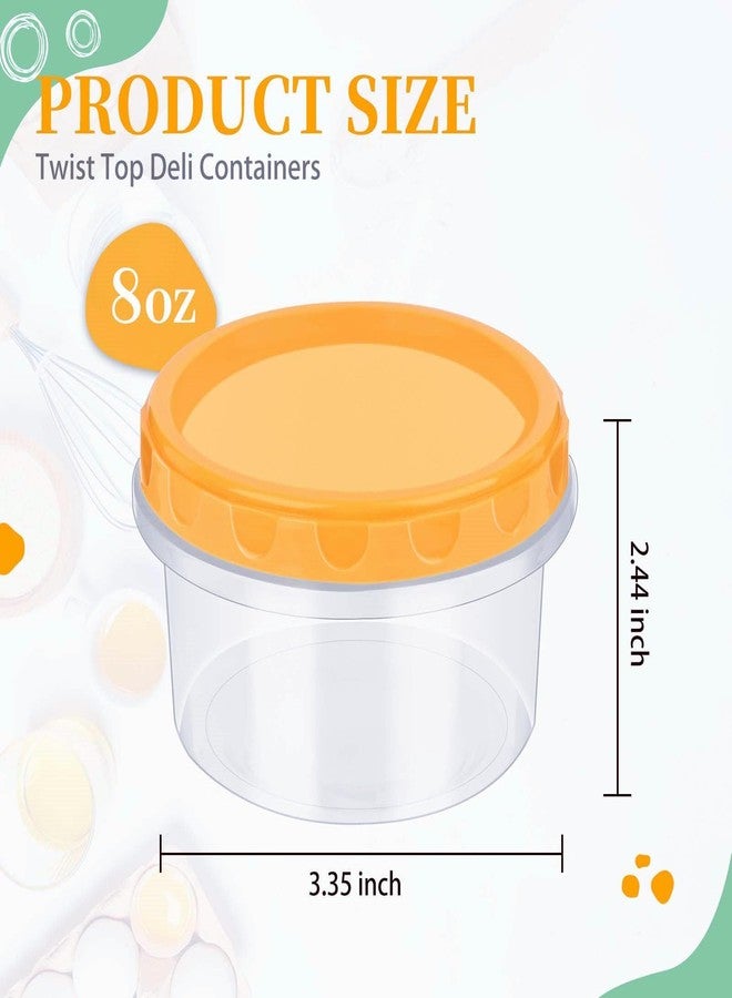 TOFLEN Reusable Small Freezer Containers 8 Oz Plastic Food Storage Containers with Screw On Lids, Leakproof & Airtight, Freezer Safe, Dishwasher Safe, Set of 6 Multicolor - Image 2