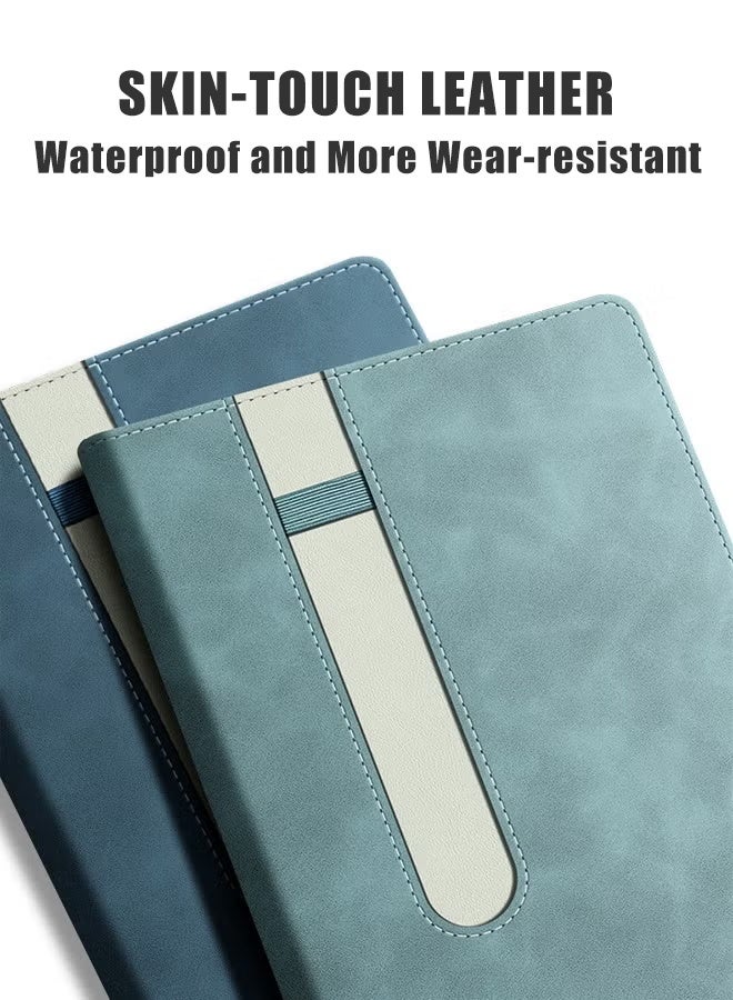 بداية مثالية مجموعة من دفترين وقلم بحجم A5 للرجال والنساء، 240 صفحة، ورق سميك 80 جرامًا للمتر المربع مع حامل أقلام مرن لملاحظات العمل والمذكرات - Image 2