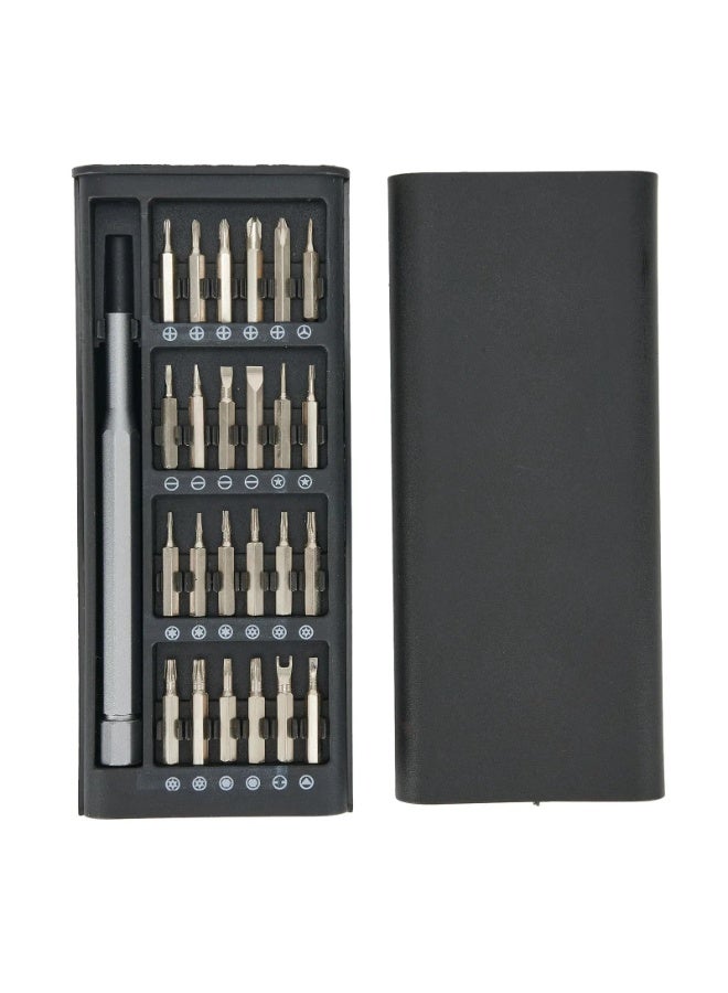 Precision Screwdriver Set 24 in 1 Magnetic Phillips Torx Screw Driver Bits Hand Repair Tools for iPhone PC Game Console DIY, Black - Image 1