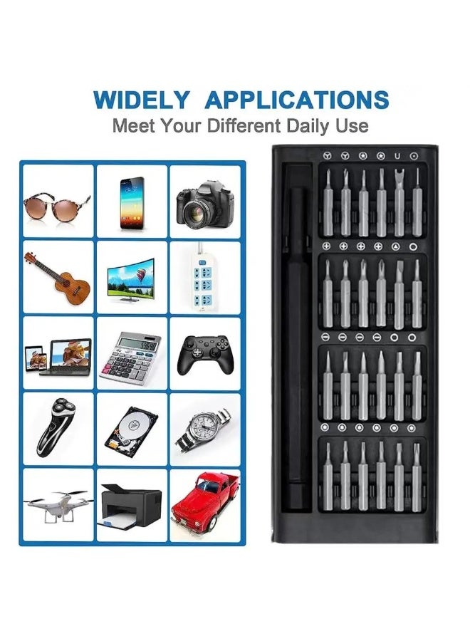 Precision Screwdriver Set 24 in 1 Magnetic Phillips Torx Screw Driver Bits Hand Repair Tools for iPhone PC Game Console DIY, Black - Image 4