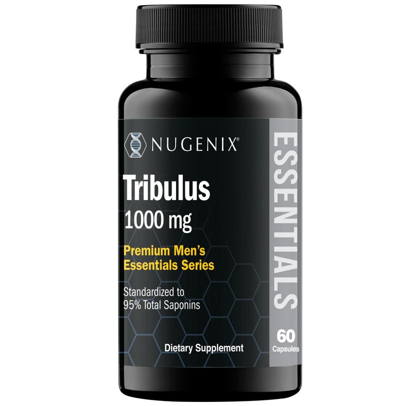 Nugenix Essentials Tribulus Terrestris for Men Extract 95 Total Saponins 1000mg High Potency Extra Strength 60 Count