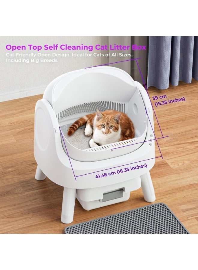 PetPivot, Automatic Cat Litter Box, Open Top Litter Box for Multiple Cats, Self Cleaning Litter Box with Liners and Mat Included (Updated Sensors) - Image 2