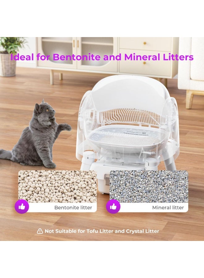 PetPivot, Automatic Cat Litter Box, Open Top Litter Box for Multiple Cats, Self Cleaning Litter Box with Liners and Mat Included (Updated Sensors) - Image 3