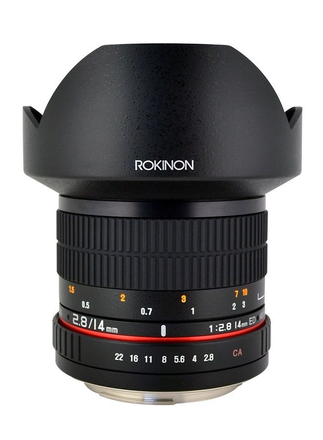 Rokinon FE14M-P 14mm F2.8 Ultra Wide Fixed Lens for Pentax (Black) 