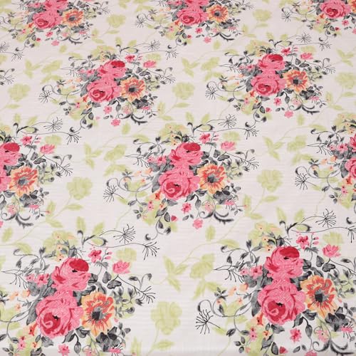 Status Contract Cotton Feel Double Fitted Bedsheet with 2 Pillow Covers for Bed Room, Home, Hotel-120 GSM (Rose) - Image 4