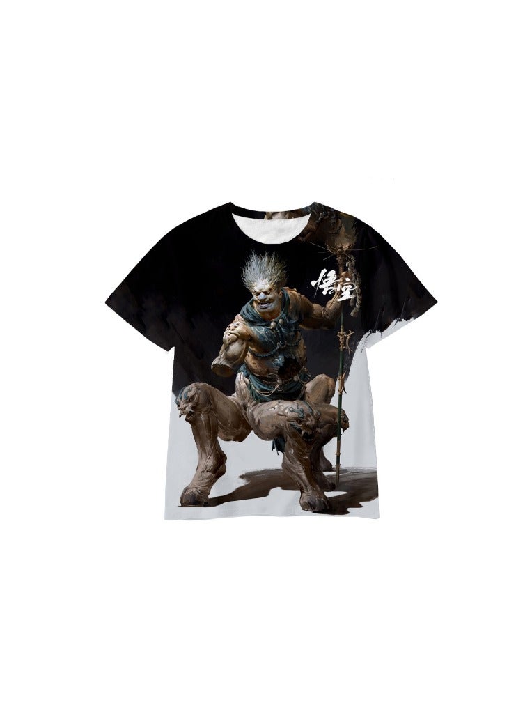 Black Myth Wukong Game Quick Drying Short Sleeved T-shirt for Men And Women 