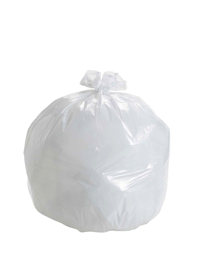 Hi Care {Pack of 100 Bags} Garbage Bag White 80x110cm 30 Micron Heavy Duty Oxo Biodegradable Plastic bag Large Trash Bags Dustbin Bags Waste Bag Office Bag Strong And Durable Bin Bag Garbage Bag Large  - Image 1