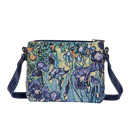 Signare Tapestry Crossbody Bag Shoulder Purse for Women In Vincent Van Gogh Irises Design (XB02-ART-VG-IRIS) - Image 1