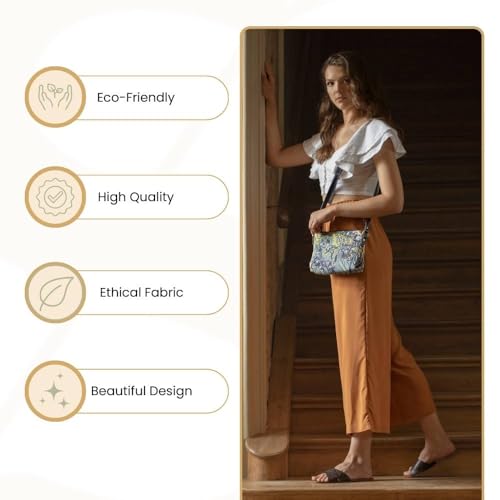 Signare Tapestry Crossbody Bag Shoulder Purse for Women In Vincent Van Gogh Irises Design (XB02-ART-VG-IRIS) - Image 5