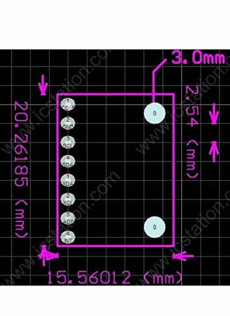 Excefore - MPU 6050 Module, 3 Axis Analog Gyro Sensors Accelerometer 3-5V - Image 1