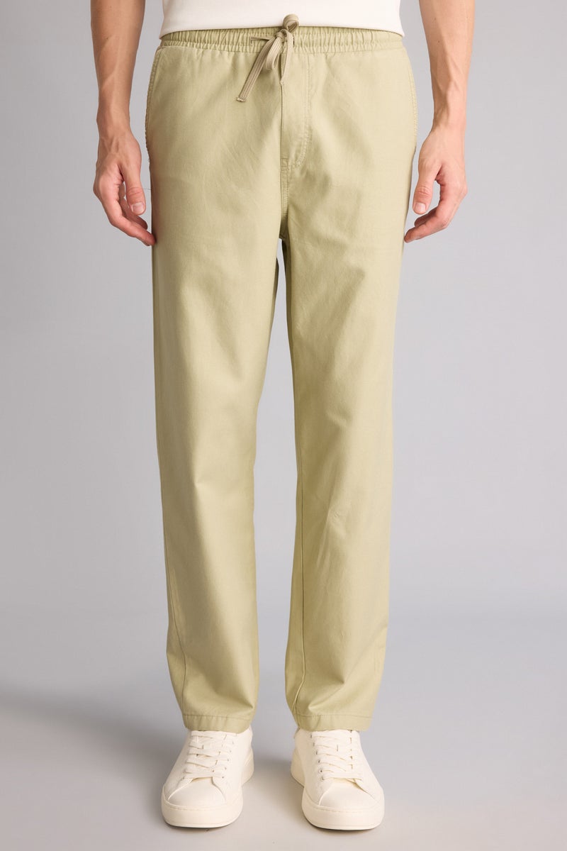 DeFacto Green Man Baggy Fit Tie Waist Trousers Casual - Image 3