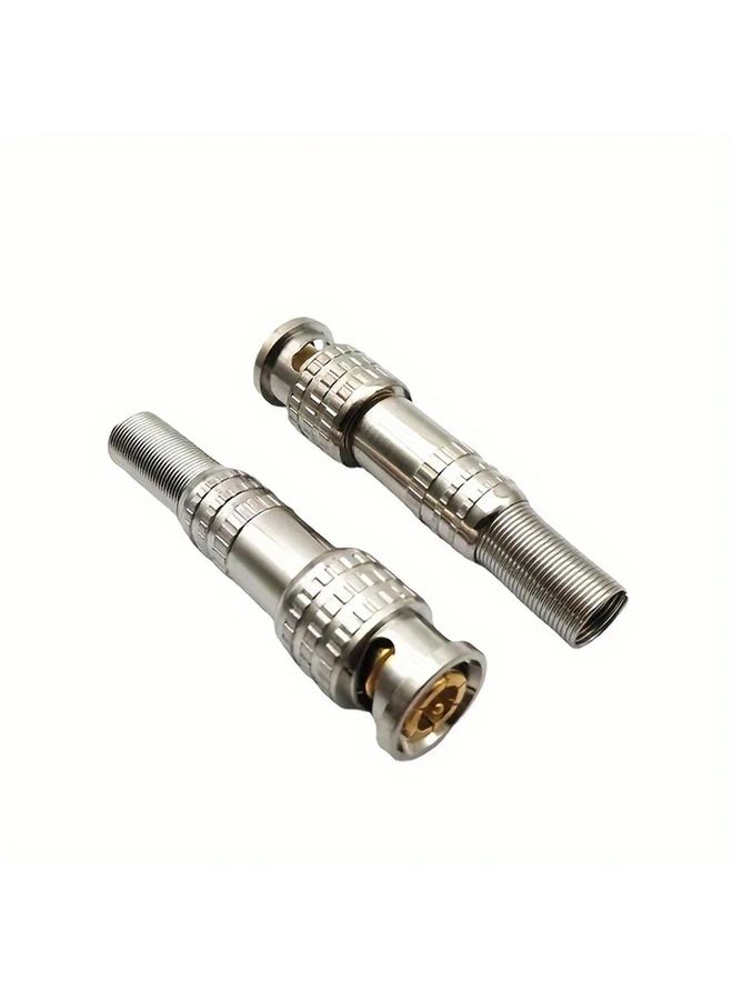 1pc Q9 75 5 Gold Plated Surveillance American Video Cable Connector Adapter Conversion Head Welding BNC Head - Image 1