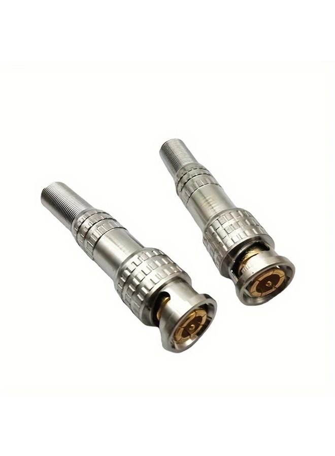 1pc Q9 75 5 Gold Plated Surveillance American Video Cable Connector Adapter Conversion Head Welding BNC Head - Image 3