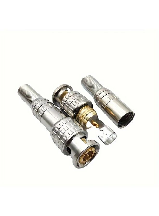 1pc Q9 75 5 Gold Plated Surveillance American Video Cable Connector Adapter Conversion Head Welding BNC Head - Image 5
